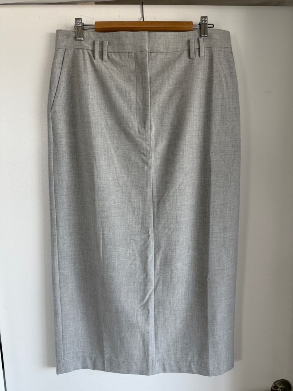 LOFT Versa Light Gray Maxi Pencil Skirt